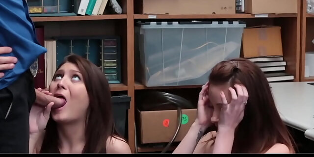 blowjob,caught,office,police,shoplyfter,teen,threesome